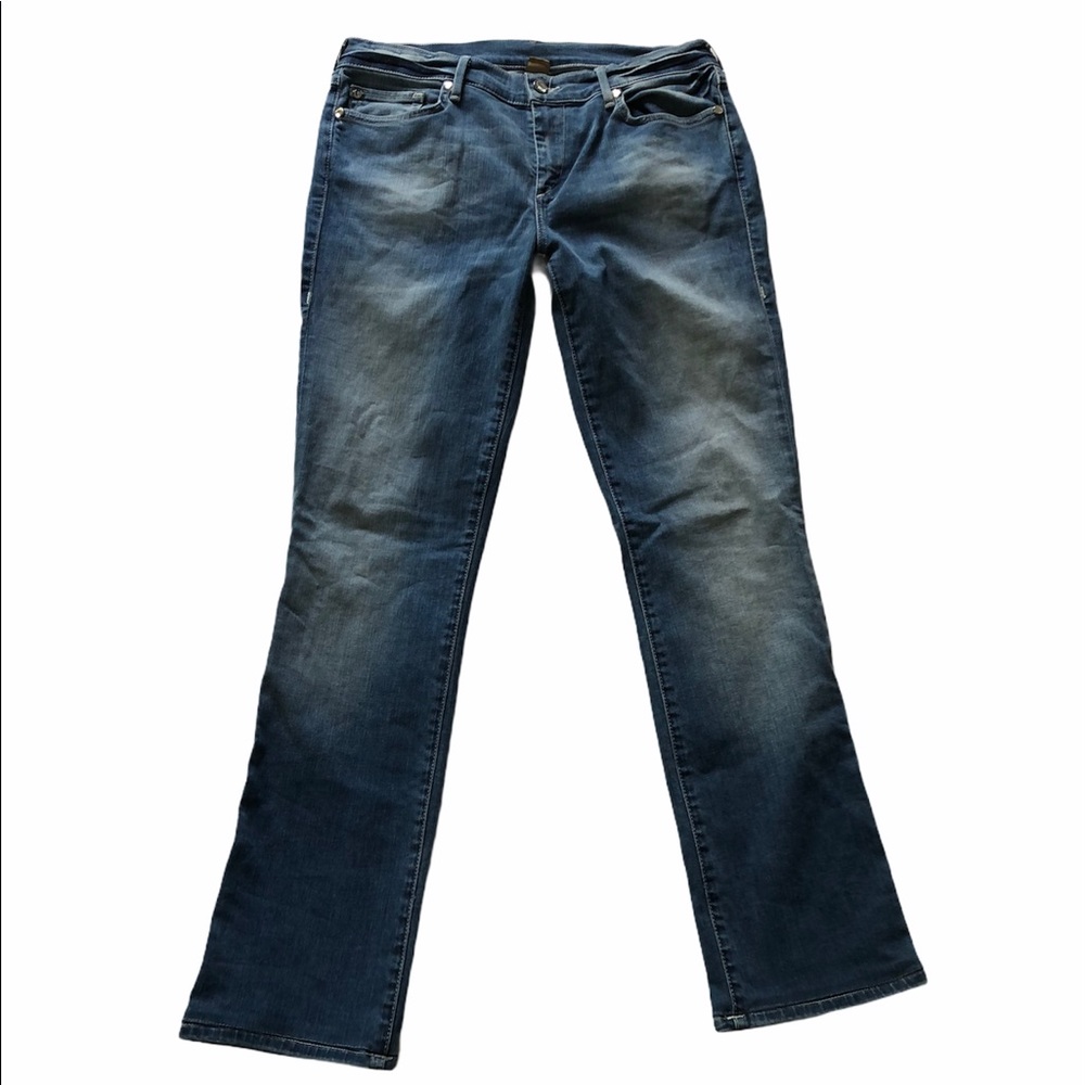 True Religion Cora Straight Swarovski Crystal Jean